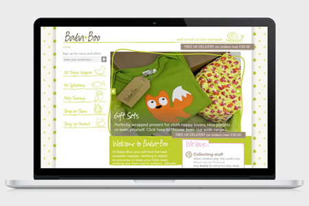 click to view more about Baba+Boo - website design